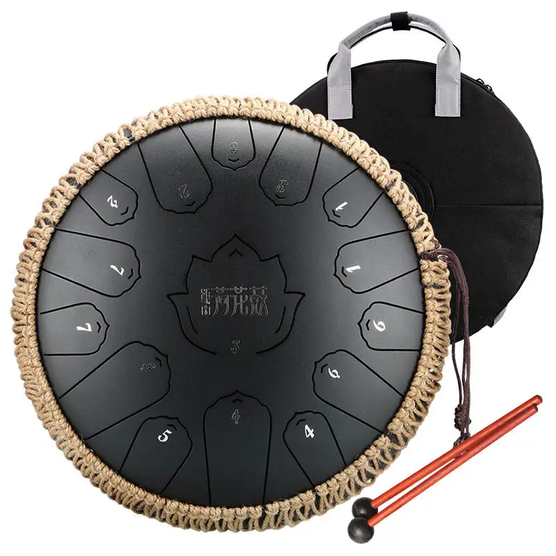 Hluru стали язык барабан 14 дюймов 15 Примечание Музыкальные инструменты Handpan барабаны ударный инструмент с барабаном аксессуары TWH15-14