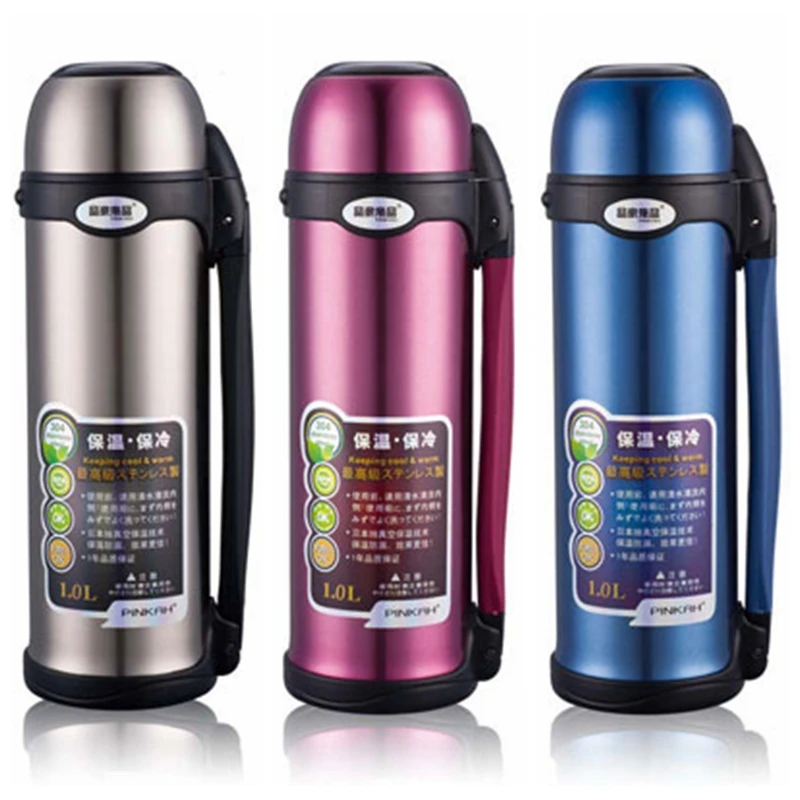 PINKAH 304 Insulated bottle Vacuum Flask Double Wall Stainless Steel Thermal 1L 32oz Sustainable