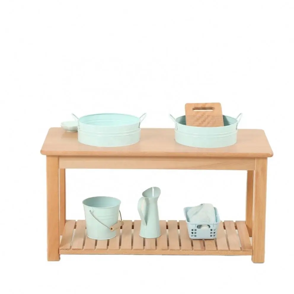 Daycare Preschool Furniture Sets Nursery Child Care Center Kindergarten Wooden Cloth washing table  Creche School Furniture