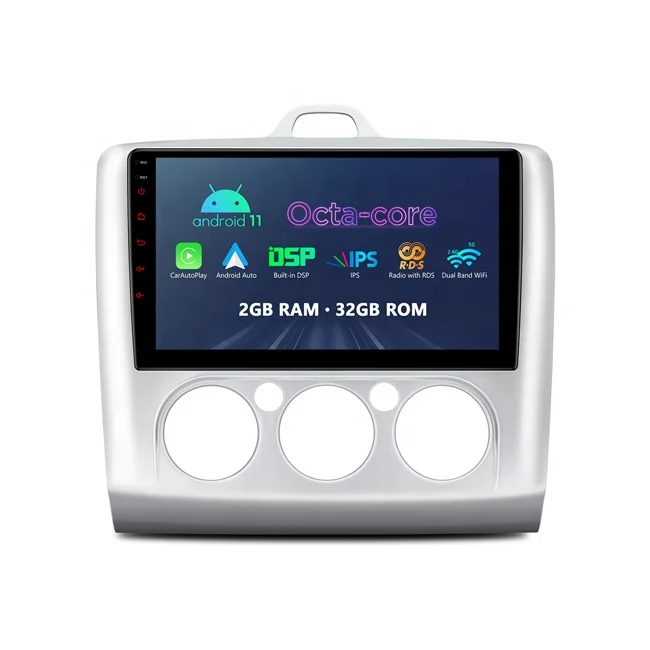 9 inch Android 11 Car Head Unit Multimedia Radio Player with Screen Mirroring Support AHD Camera PIP Mode Enabled for Ford