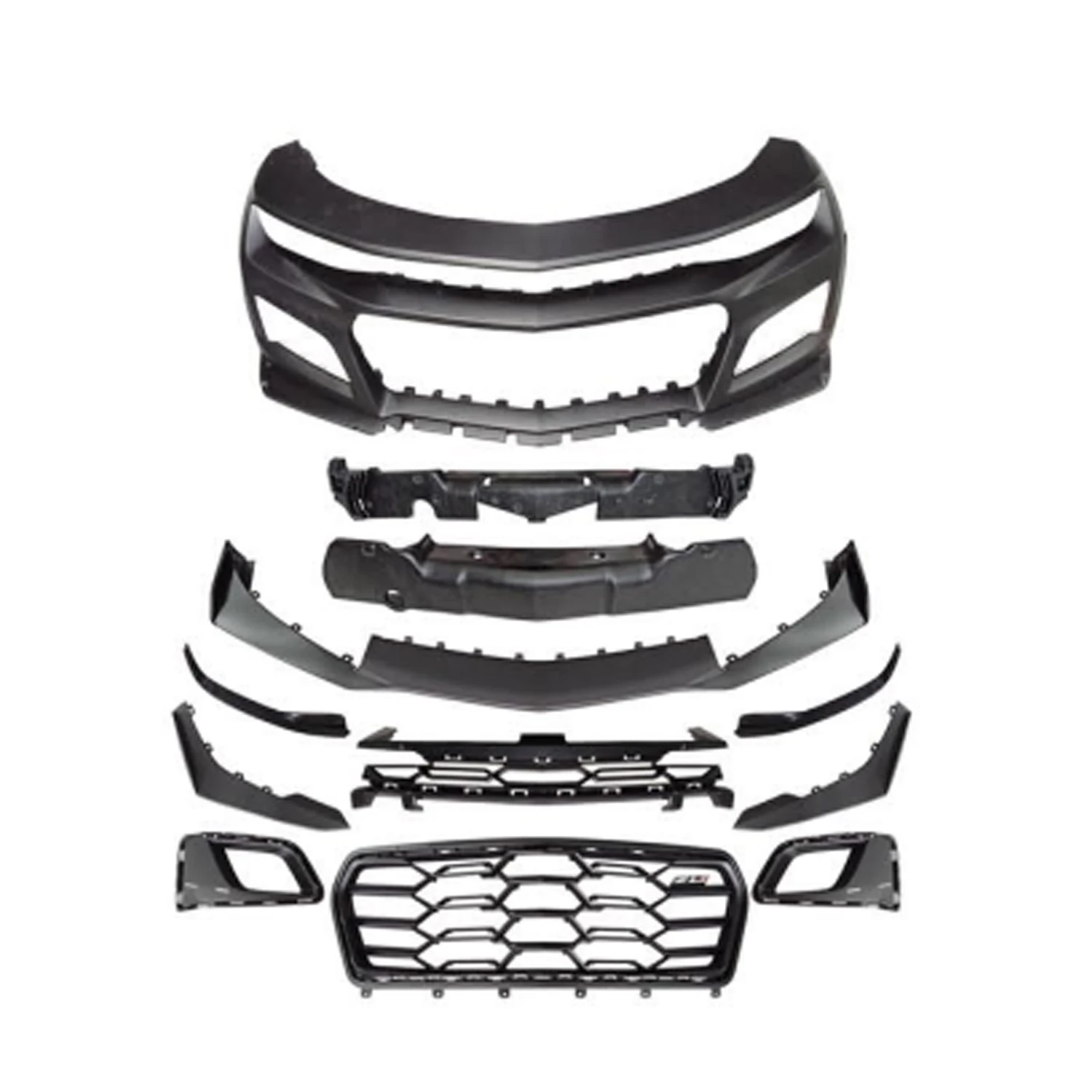 19 1LE Style Body Kit Front Bumper Lip Car Bumper Auto Accessories For Chevrolet Camaro SS Model 2019+
