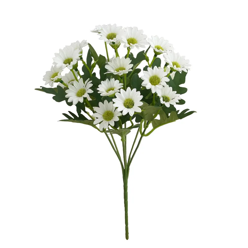 Small Daisy Artificial Silk Flowers Bouquet Fresh Fake Chamomile Wedding Home Decor Wild Chrysanthemum Christmas Wholesale