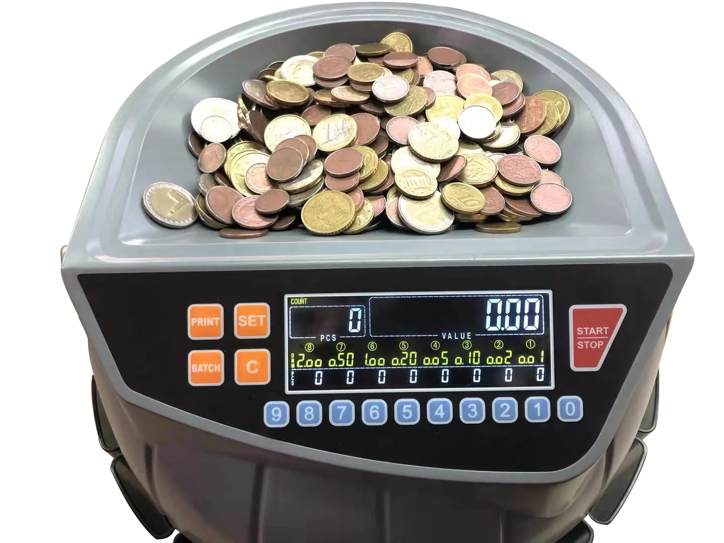 DB380 NEW LCD coin  counter and  coin sorter with coin tubes