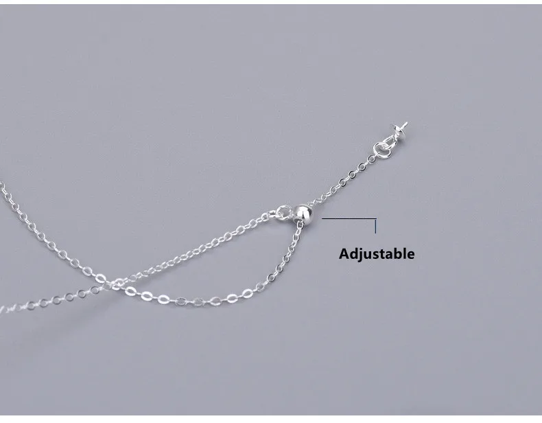18Inch 925 Silver DIY Y Chain Charms Link Necklace with Clasps & Cup Pearl Bail Pin for Jewelry Making