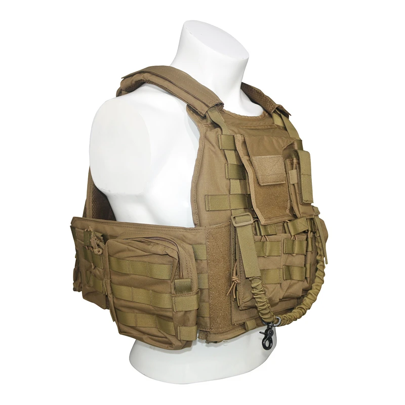 Plate Carriers Customizable Tactical Bulletproof Stab Proof Molle System Tactical Vest Black