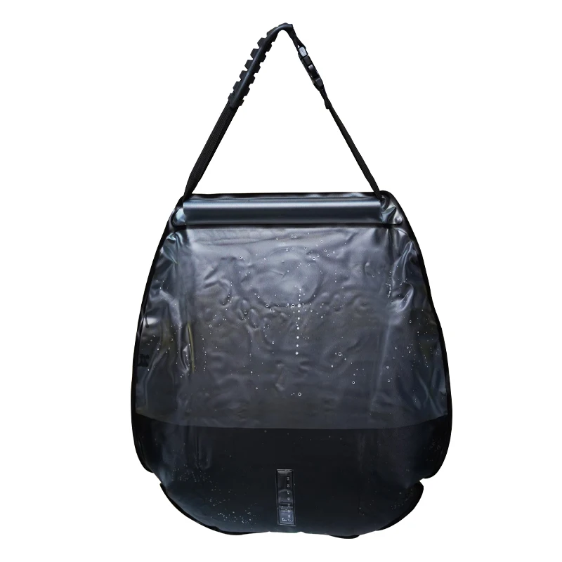 Factory OEM 20L outdoor PVC Hiking travelling Beach portable pool camping solar bath shower heating water bag