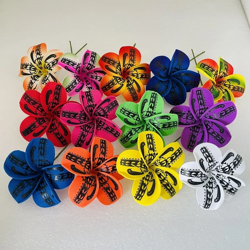 Hawaiian Plumerial Foam Flower Hair Pin Artificial Island Eva Frangipani Tiare Hibiscus Ear Accessories
