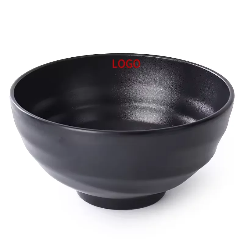 wholesale price black matte 4.5 inch melamine rice ramen bowl chinese soup small bowls japanese ramen bowl