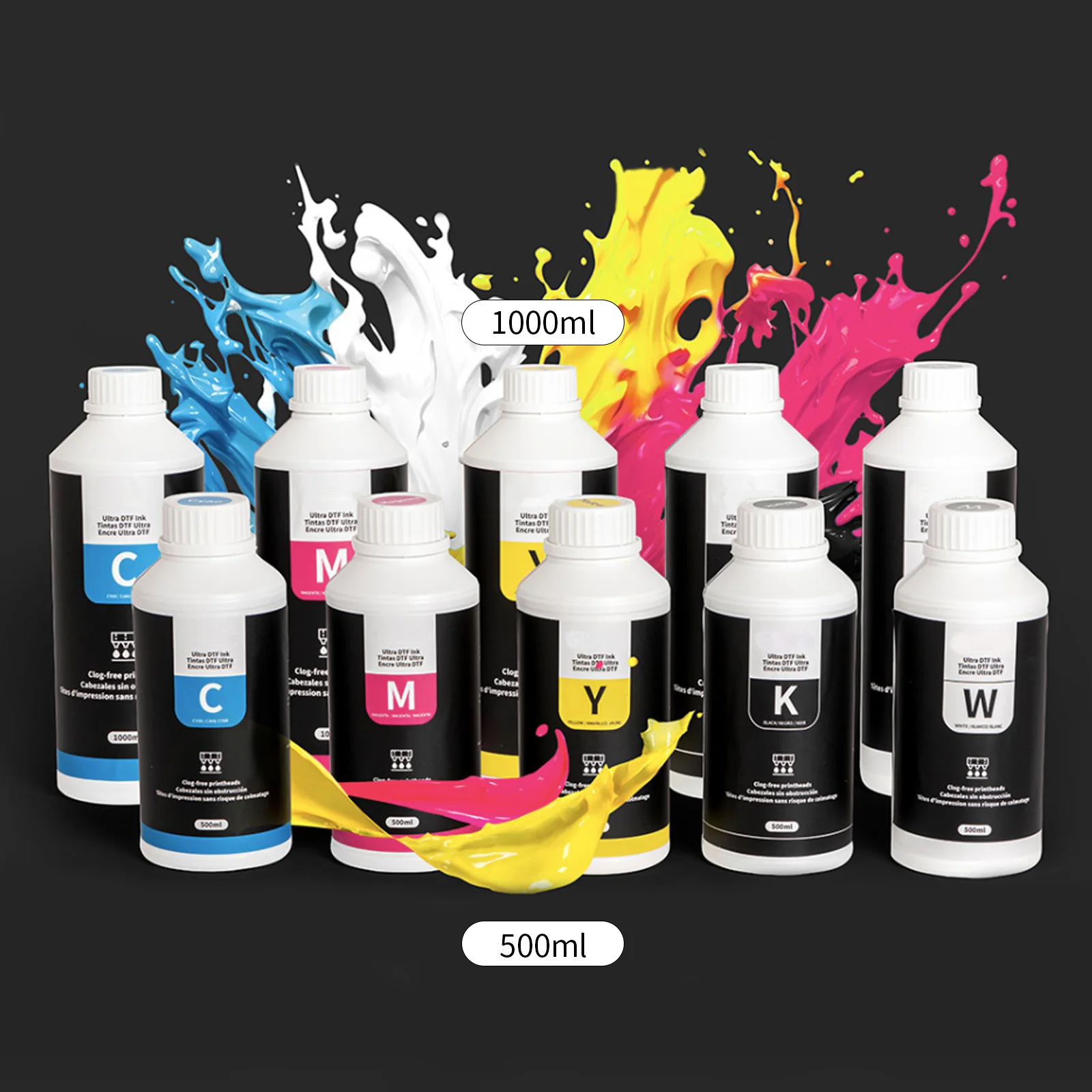 PYD Life Premium 1000ML Bulk Waterproof PET Film DTF White Pigment Ink For Epson L805 L810 L1455L 1300 L1110 L130 Printer