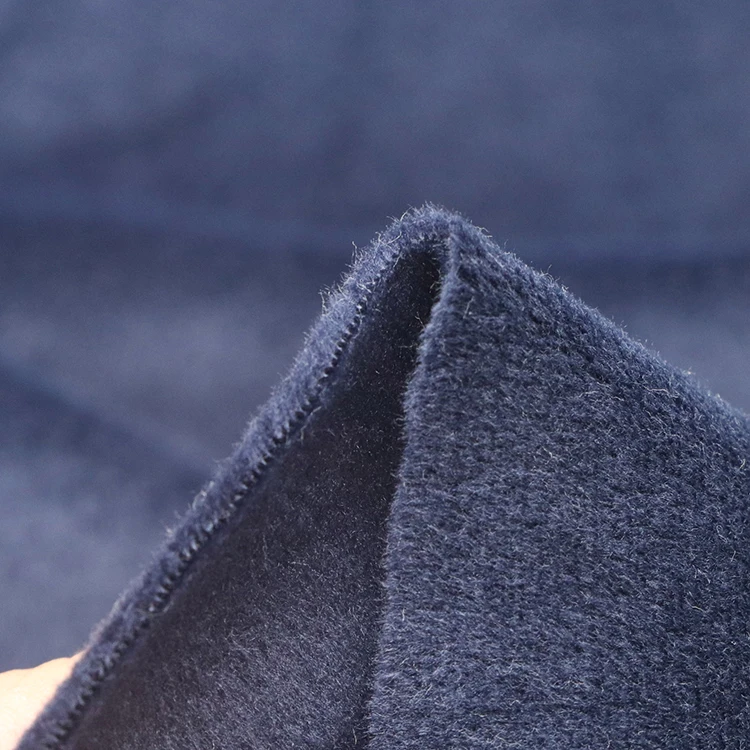 95%Polyester 5%Spandex 260GSM soft warm knit dyed fleece coat fabric hoodie