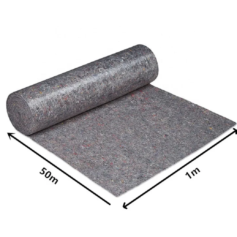 JM China manufacture 220g 1*25m polypropylene with pe foil non-woven needle felt used carpet underlay