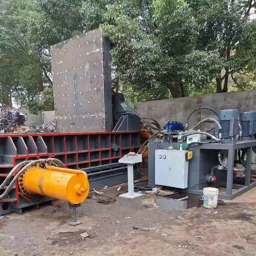 fully automatic hydraulic piston waste car and truck baling press machine