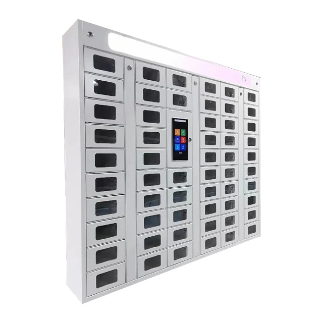Intelligent cell phone charging locker  Smart phone charging lockers for schools/beaches/office building