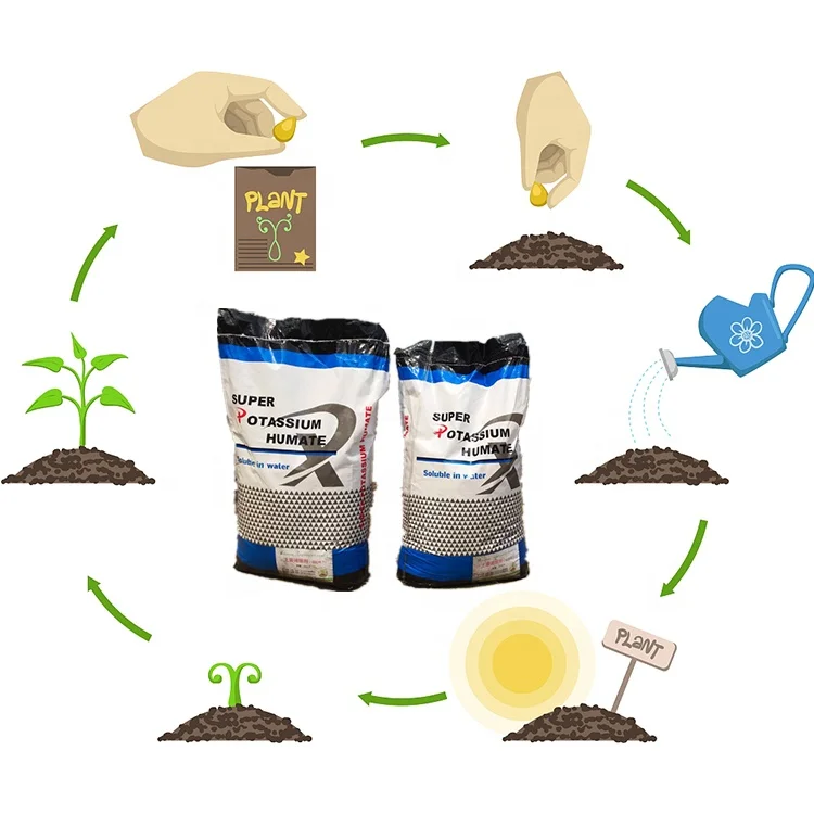 
Растворимые в воде гуминовые кислоты хлопья натуральный высококачественный леонардита/бурый уголь 60% ГУМАТ калия удобрение 