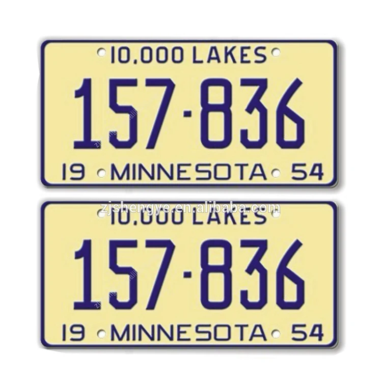 United States Decoration Metal Print License Plate Vintage Retro Tin Plate Car Decor Number Plate 12inch 6inch