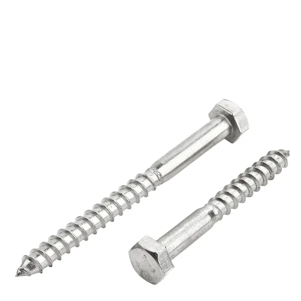 
Винты по дереву с шестигранной головкой DIN571, винты из оцинкованной стали 