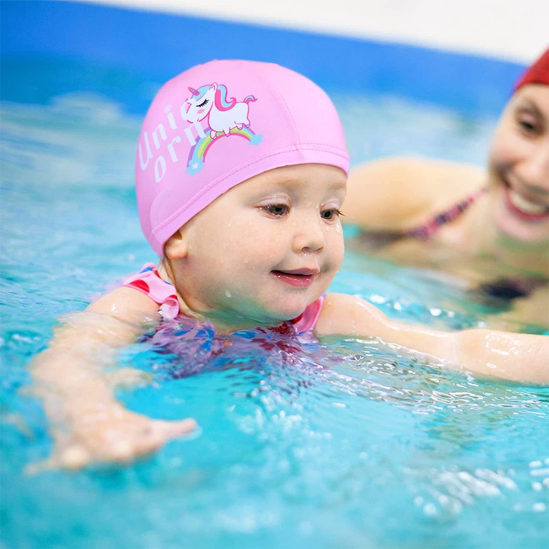 OEM ODM wholesale multi colour swimming cap for boys and girls children elastic soft kids swim caps