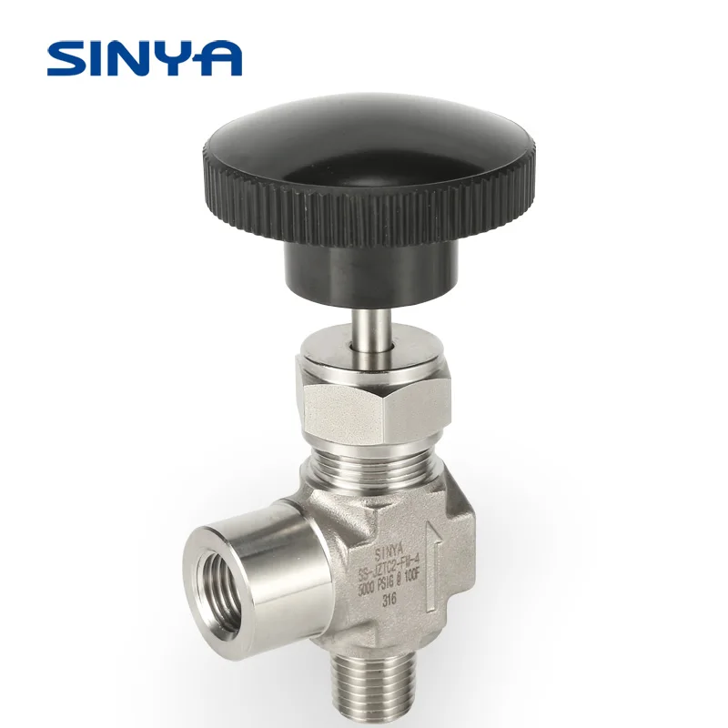 Panel Mounting Stainless steel  Flow Control Instrumentation High Pressure 316 Forged  Angle Male Female Needle Valve