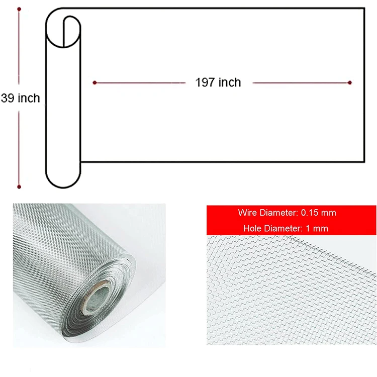 50 100 150 200 300 500 Micron Aisi304 Stainless Steel Woven Wire Mesh