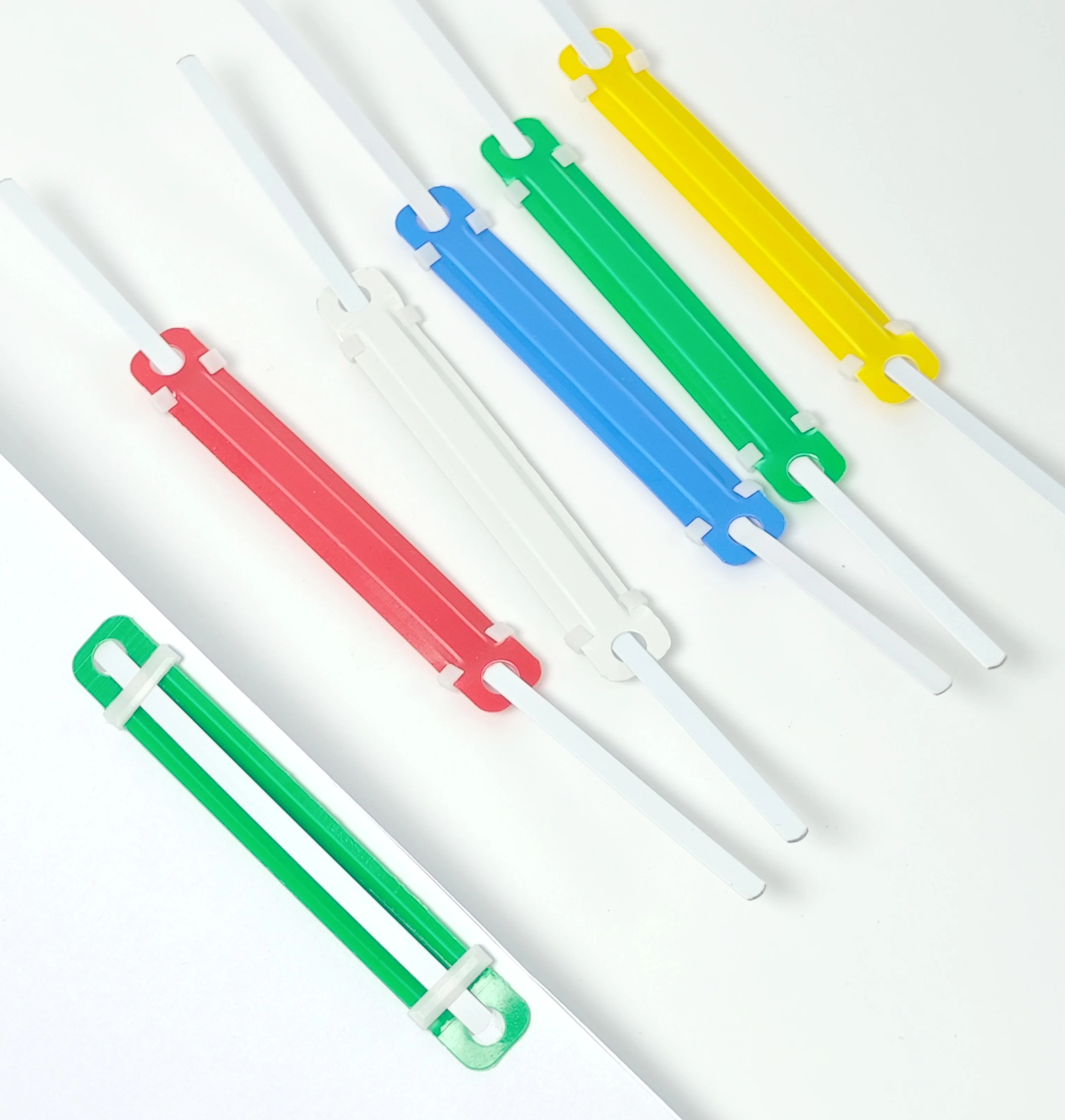 1Set/50pcs Plastic clip File Fastener 2 Hole Binder Clip Paper Fasteners 5 Colors Loose Leaf Binding Clip 8cm