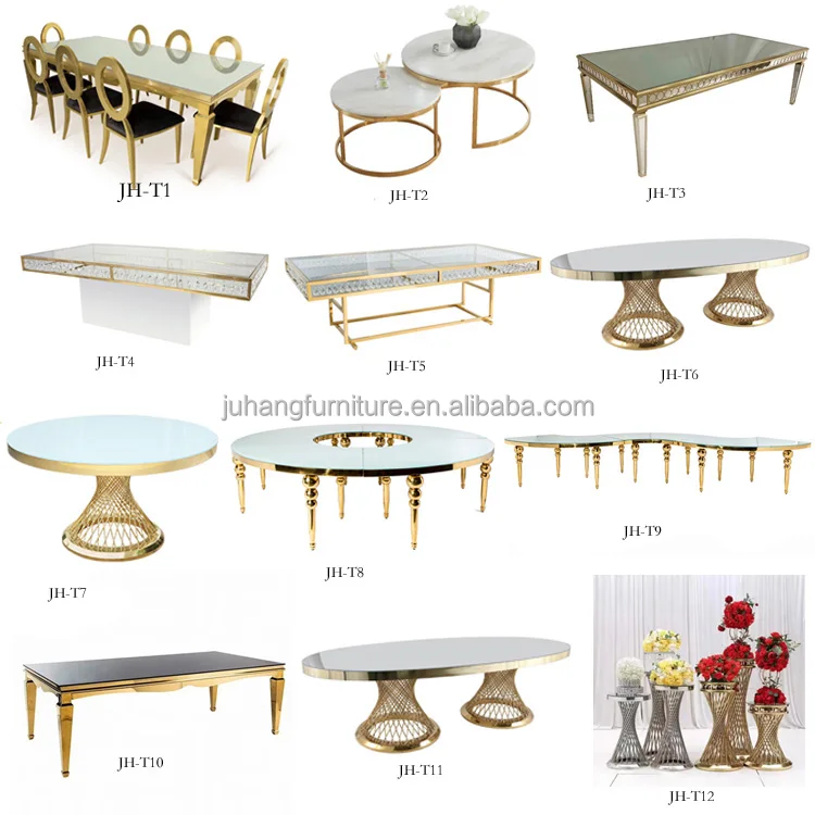 Factory direct stainless steel dining table high-end hotel restaurant round banquet table