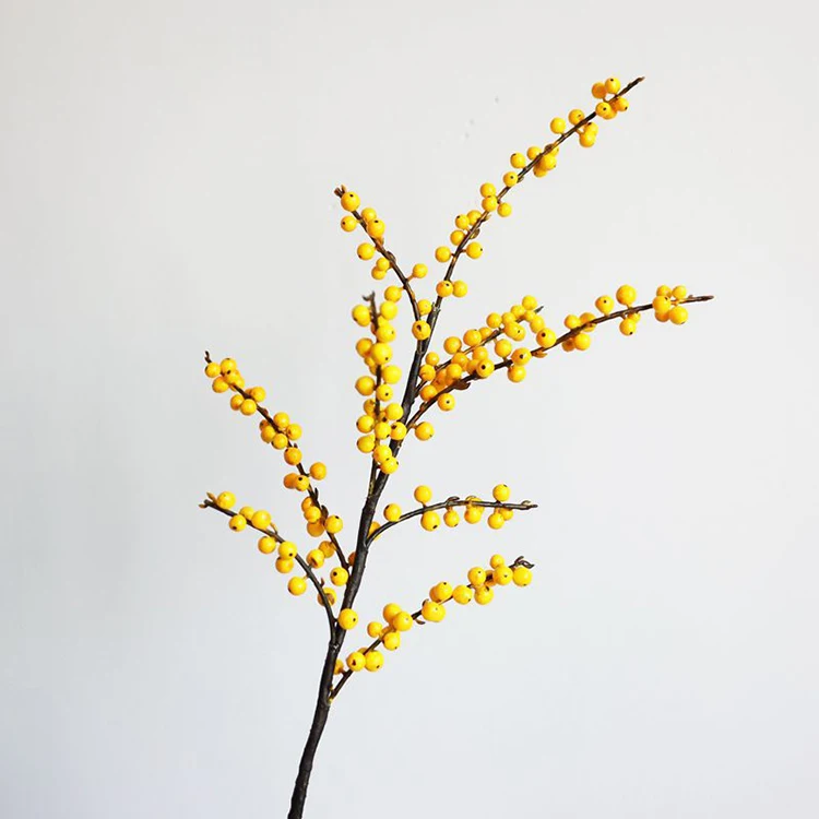 K-0369 Factory Price Weddings Home Decoration Artificial Flowers Length Red Fruit Fortune