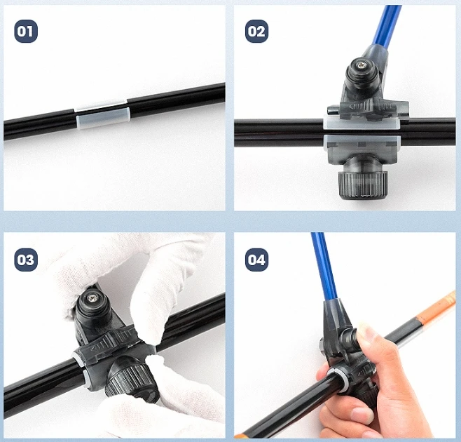 Aluminum Alloy Fishing Rod Bracket Fishing Rod Support Frame Telescopic Brackets Fishing Rod Holder Extend Stretched Pole Stand