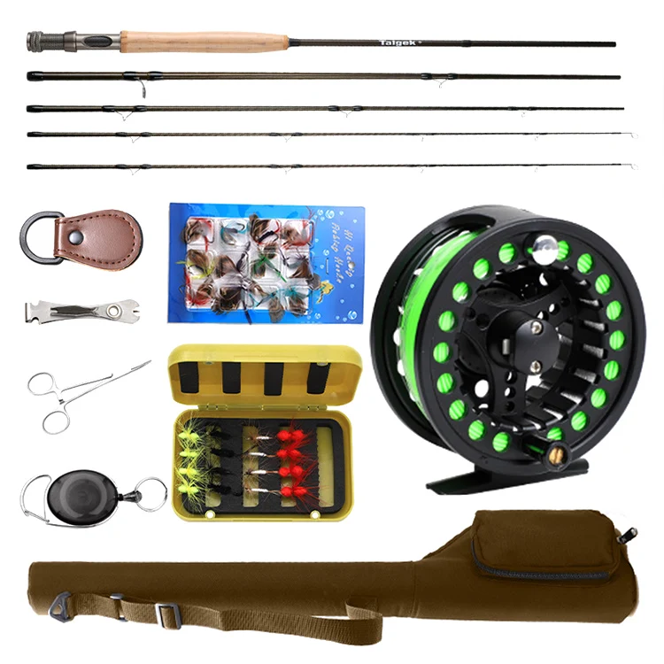8ft, 9ft, Fly fishing Carbon Rod and Reel Combo Kit  Rod Tube Tool Set Outdoor Equipment Gear Pack Storage Supplies