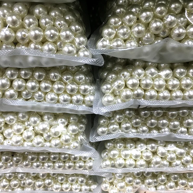 crystal wholesale round no hole loose abs pearl beads , 3mm-20mm through hole half hole abs imitation pearl