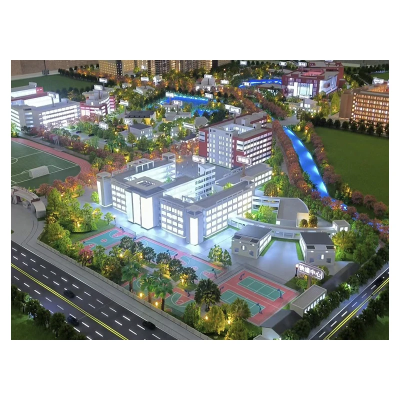 Architectural Miniature Building Model Colorful Design Real Estate Architectural Model
