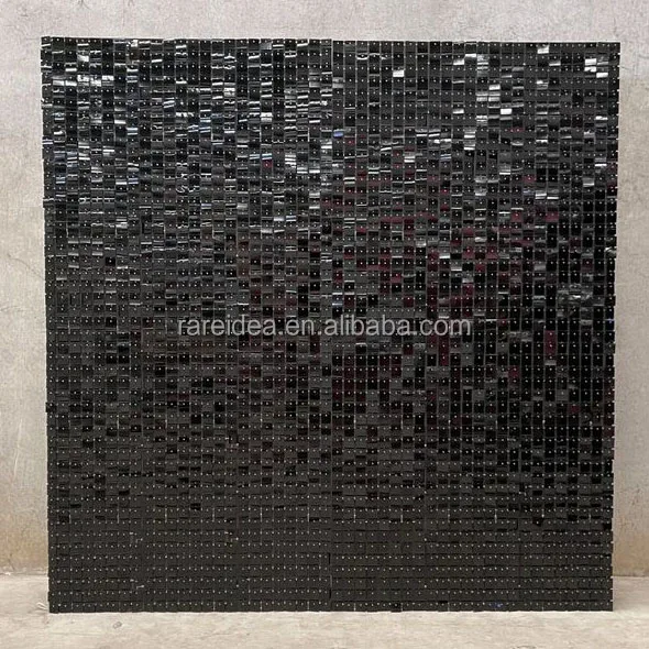 Rainbow Iridescent 4d Decoration Black Shimmering Gold Pink 2022 Hot Sale Outdoor Paneles 3d Panel Backdrop Sequin Shimmer Wall
