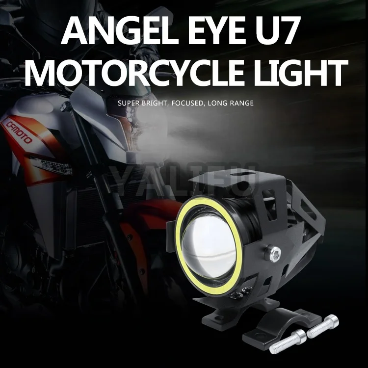 2020 Waterproof Motorcycle Headlight hight Power 10W U7 6000k LED fog light for motorcycle lighting system