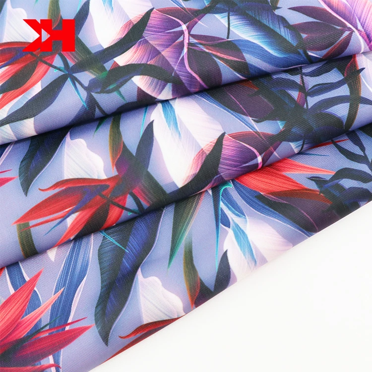 popular design polyester fabric 100% polyester custom swim stretch fabric