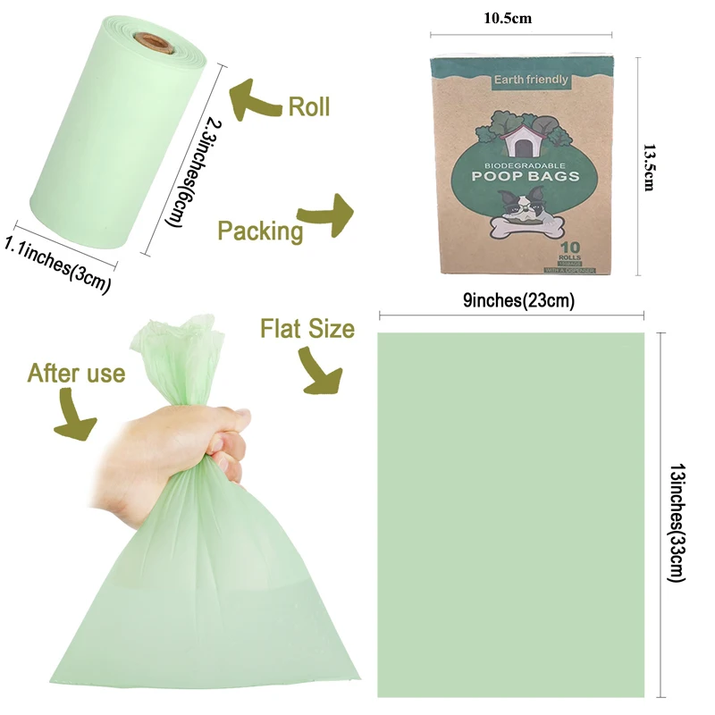 Biodegradable Pet Dog Poop Bag Environmental Protection Portable Cat Poop Garbage Bag Outdoor Pet Cleaning Bag