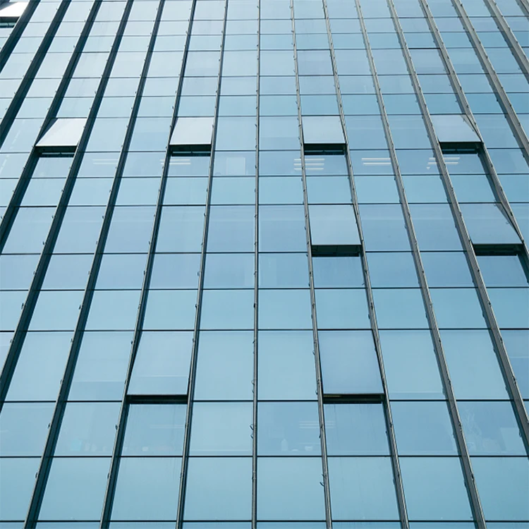 Facade Aluminium Installation Building Cladding Aluminum Skyscrapers Low E Tempered Frameless Double Glass Curtain Wall