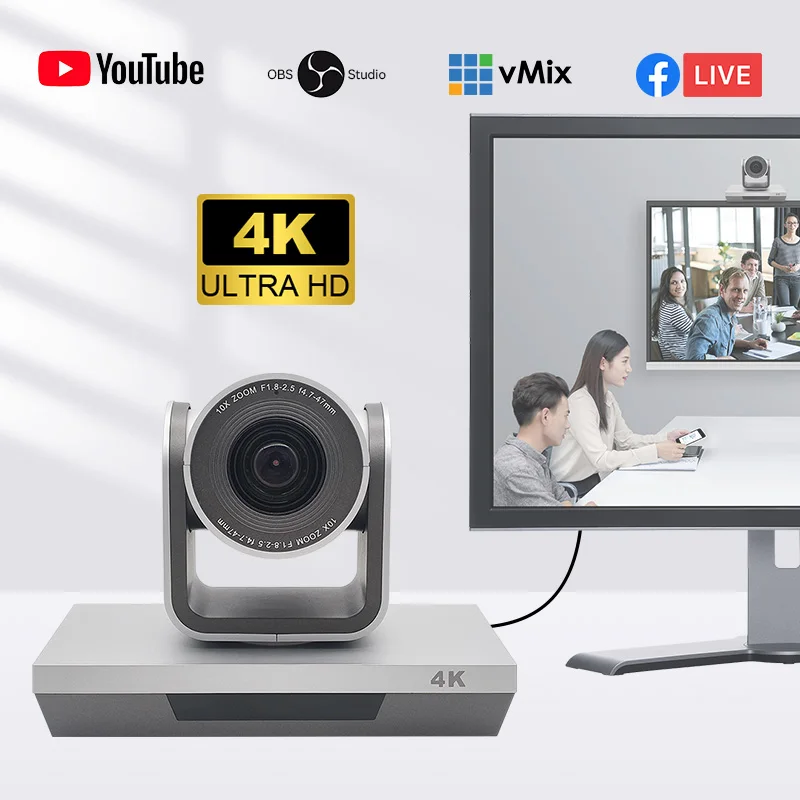 HD Широковещательная камера 10x оптический зум PTZ с -MI SDI IP USB3.0 POE для системы видеоконференций