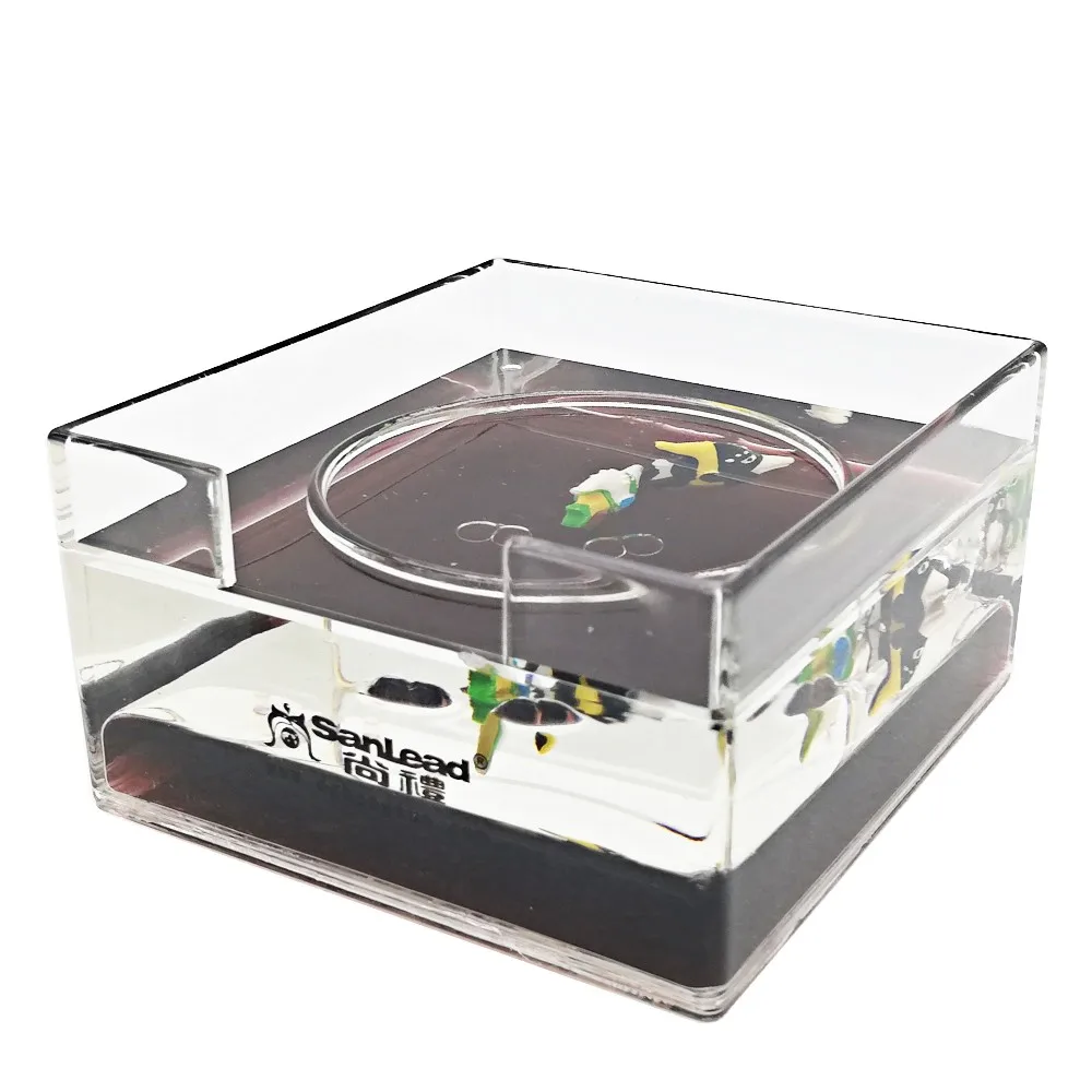 Liquid Water Floaty Desk Shelf Box storage Display Stand Acrylic Paperweight Tray Memo Business Liquor Card Holder