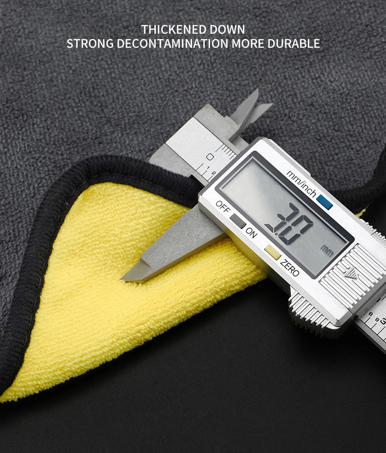 600 gsm 30x60 cm Microfibre Fishing Towel With Carabiner Microfiber Quick Drying Car Detailing Towel Cloth Custom Logo