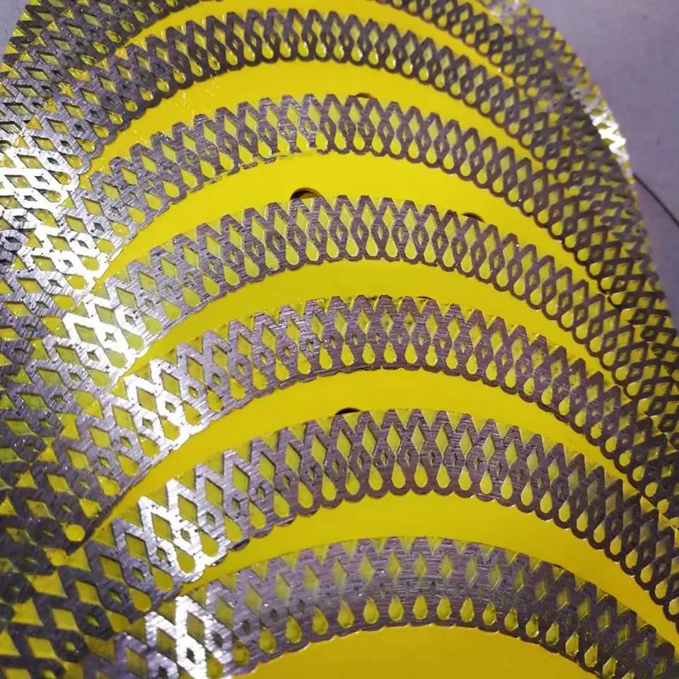 Super thin Turbo Dry Cutter porcelain ceramic granite quartz nanoglass tile Diamond Saw Blade Mesh X Fish