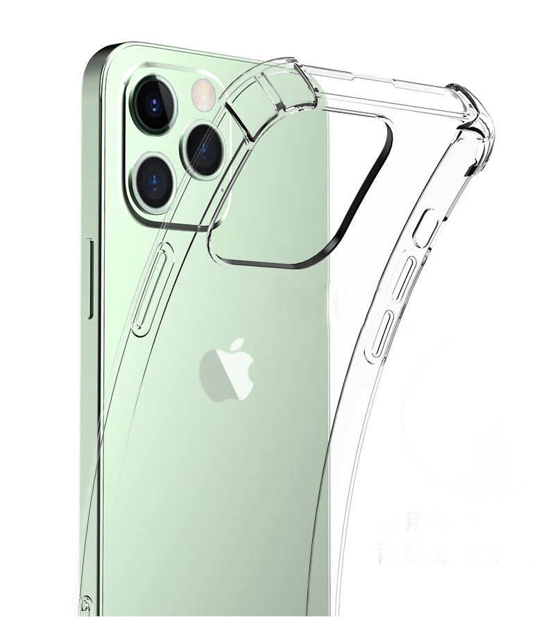 Чехол противоударный для Iphone 15 1 5 мм тонкий прозрачный ТПУ бампер задняя крышка iPhone 12 13 14