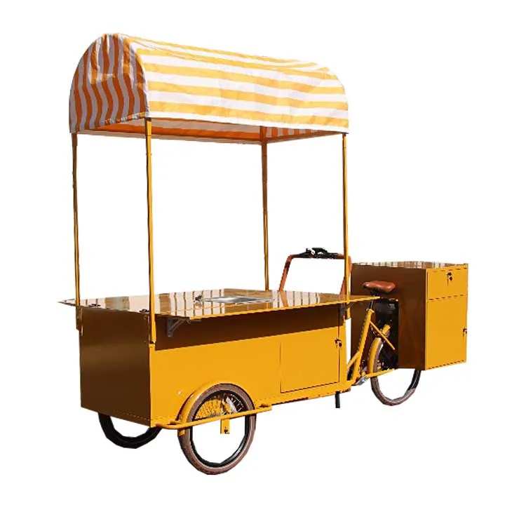 Most affordable manual coffee cart mobile beverage tricycle for sale