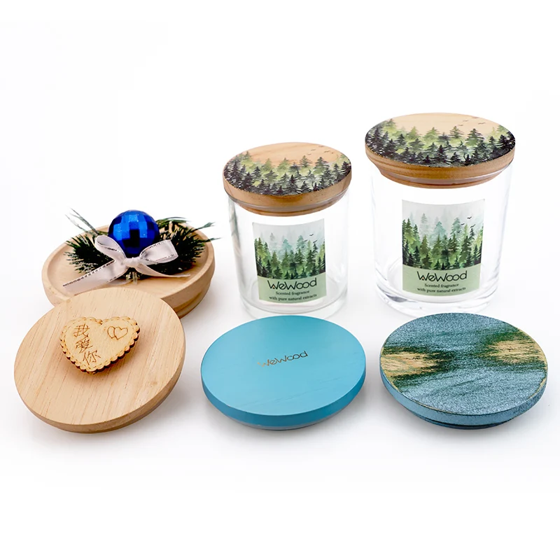 Vietnam WeWood натуральные Круглые Деревянные крышки для свечей упаковки воды чашки напитков с крышкой от пыли