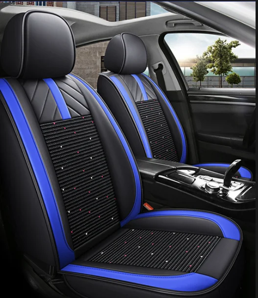 TIROL HOT SELLING Green Airbag Compatible PVC Sports Luxury Waterproof 5 Seats Universal Full Set Car Seat Cushion Covers