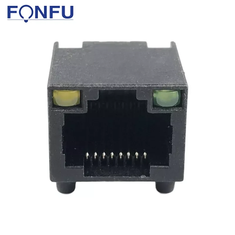 8P8C Ethernet RJ45 female Connector with light Without Shielded Modular Jack