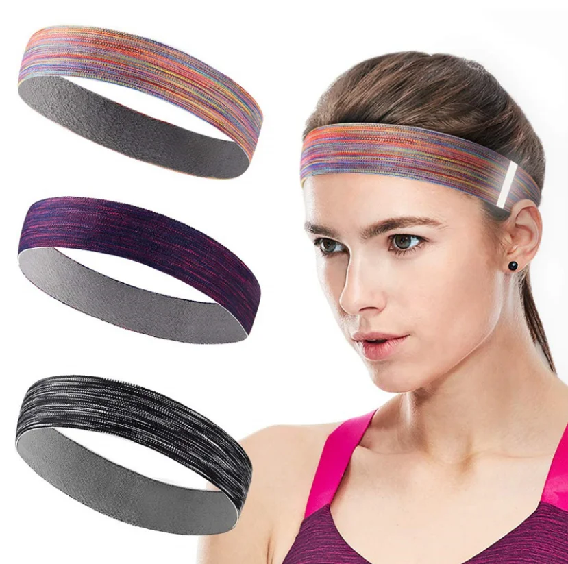 
Bamboo Carbon Fiber sweat absorbent headbands quick drying Sports Running Headband Sweatband custom hairband 