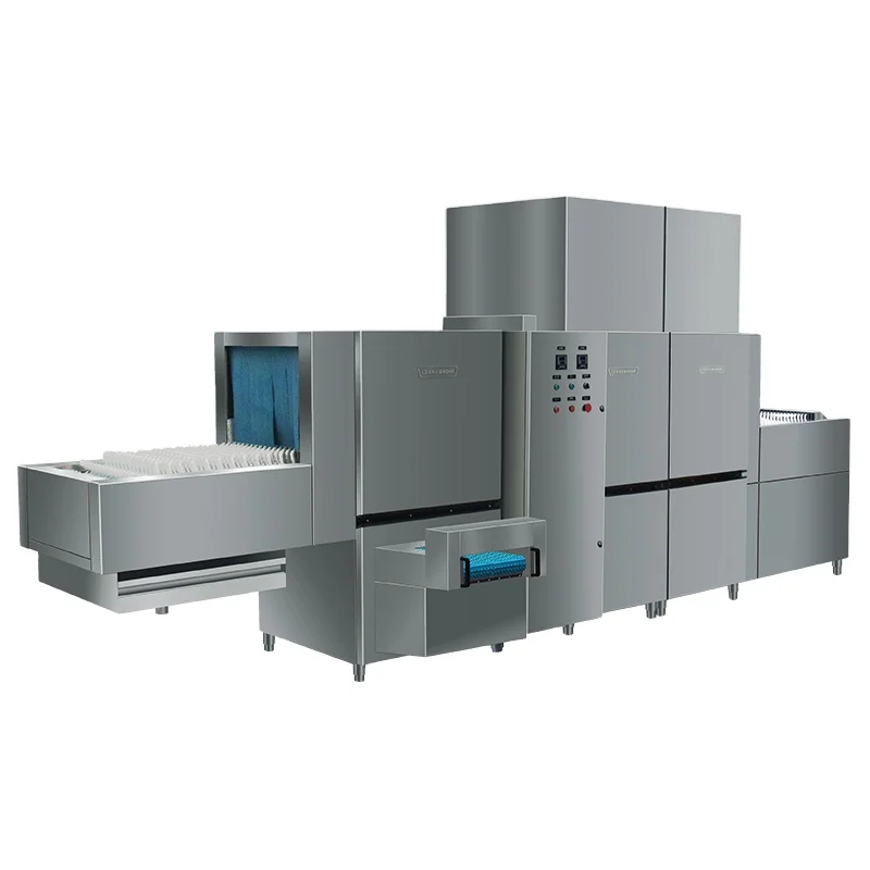 Industrial Dish Washer Commercial  Flight Type Wash Dishes Machine Automatic Dishwasher with automatic slag remove machine