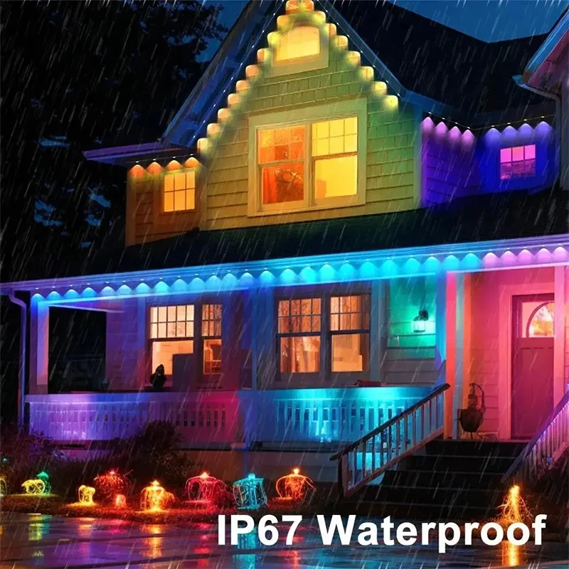 Led Point Pixel Light Permanent Building Roof 30LEDs 15M Outdoor Waterproof Eaves Lighting Designed And Eave light