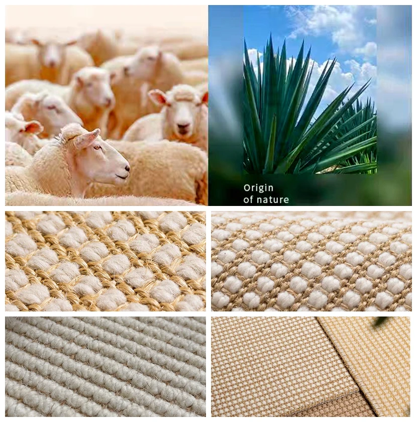 Luxury sisal/wool carpet rug wool/sisal woven rug