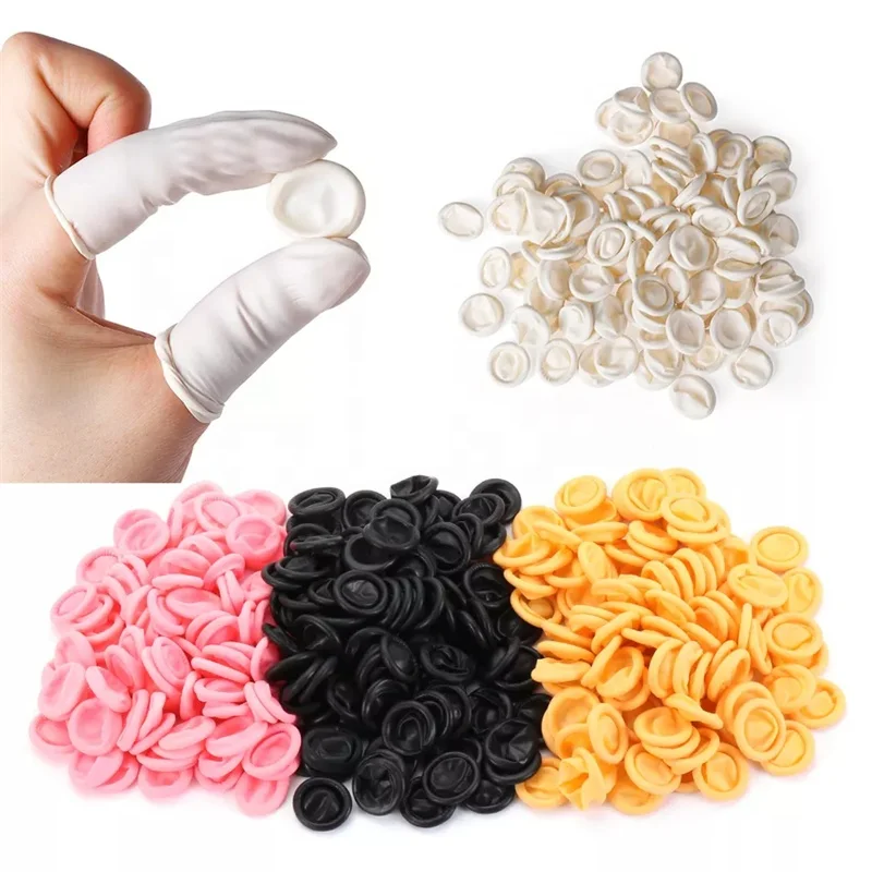 770 pcs Industrial Cleanroom Transparent Frosted Incision Finger Cover 100% Natural Latex Anti-slip Finger Cots