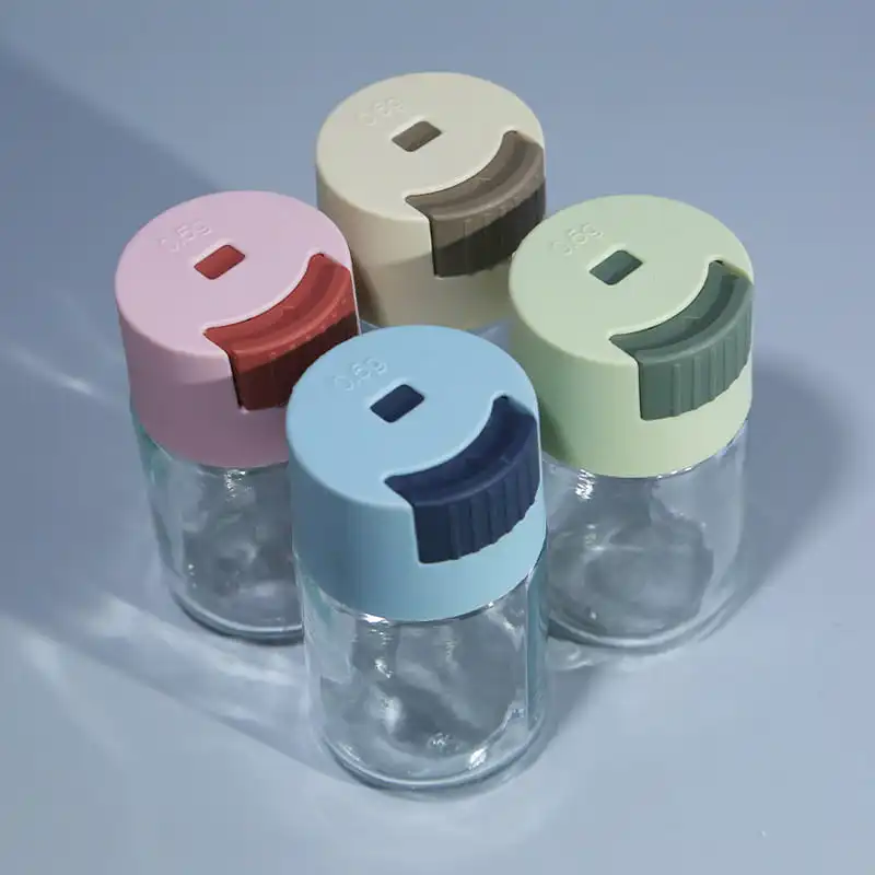 Stylish Kitchen Storage: 100ml Glass Bottles for Salt & Pepper
